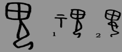 Theosophical Society - Gui, ghost, shows a person (male or female) with a fearsome or demonic head (1), someone who is possessed (2). 