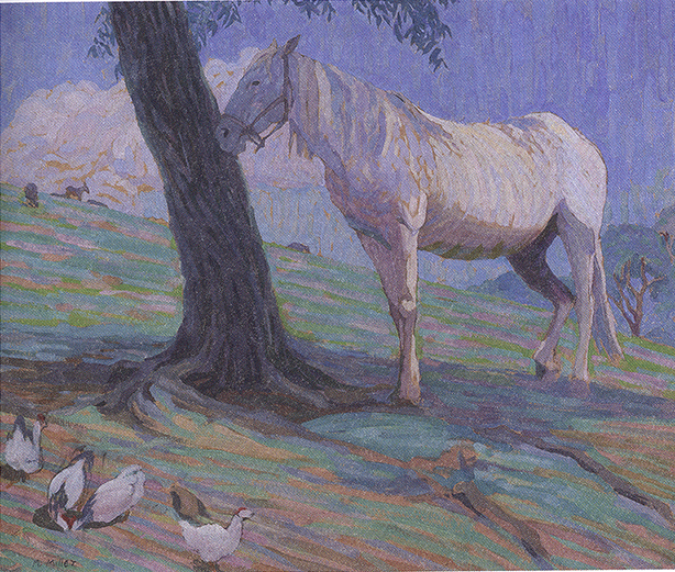 old white horse by Mildred Miller